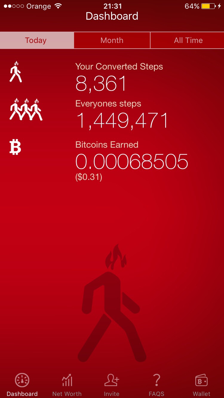 Walk to get Free Bitcoins