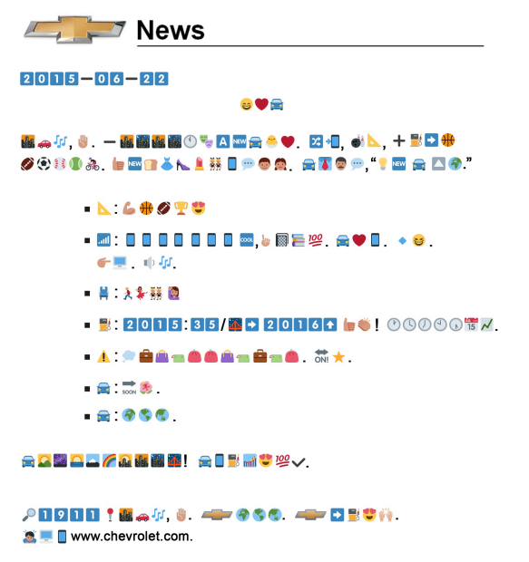 Chevy Emoji Campaign