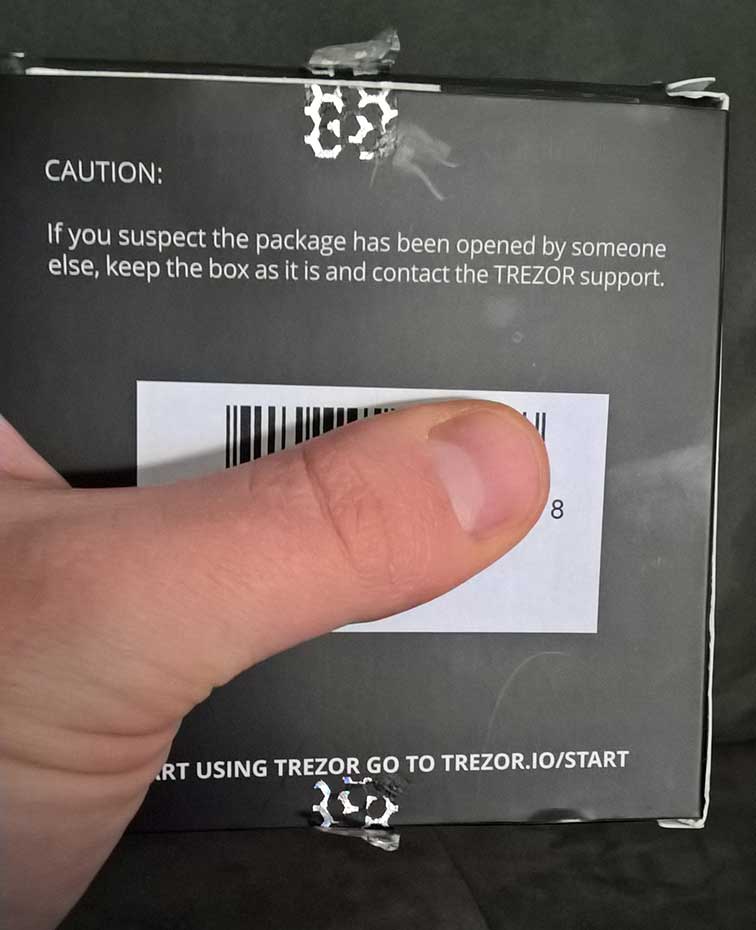 Trezor holographic seal broken