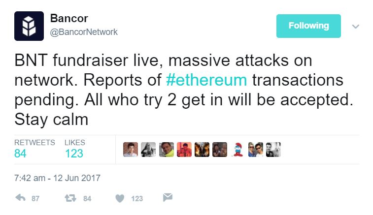 Bancor Hack Tweet