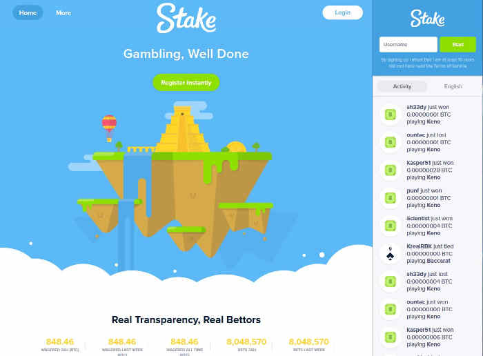 stake casino homepage