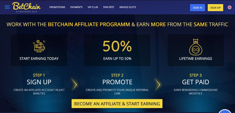 betchain affiliate program