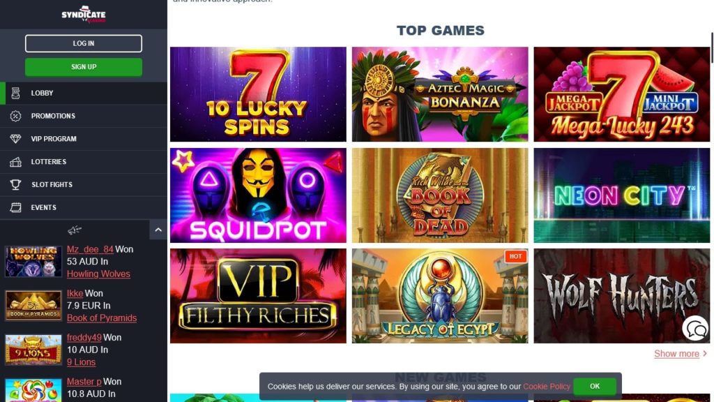 Syndicate Casino Games.