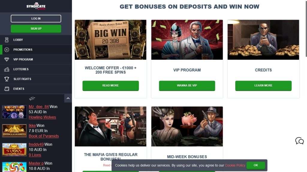 Syndicate Casino Promotions.