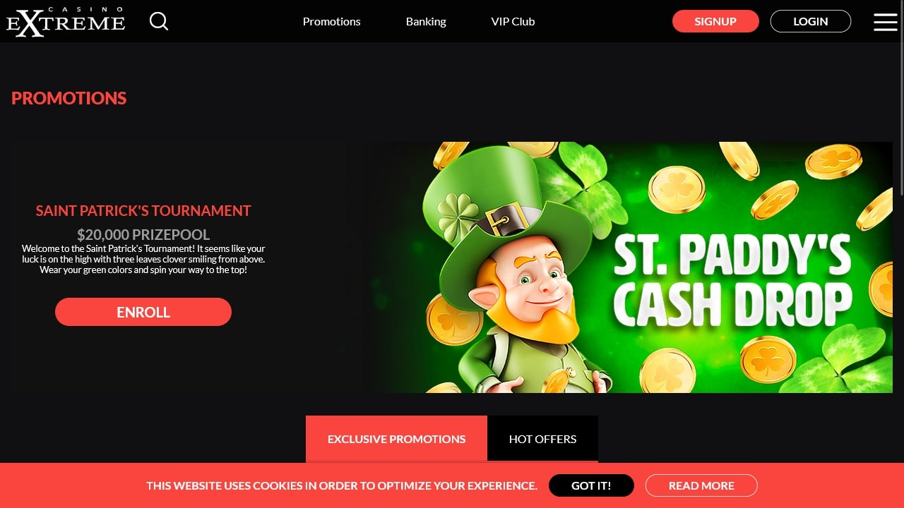 casino extreme bonus codes 2018