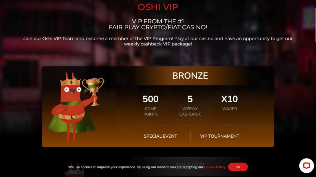 Oshi Casino VIP Club.