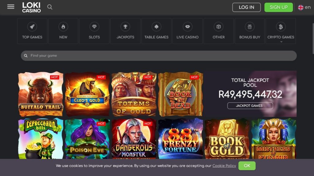 Loki Casino Review Games.