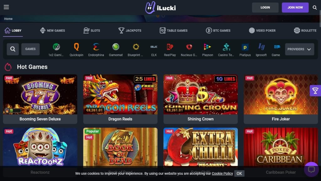 iLUCKI Casino Games.