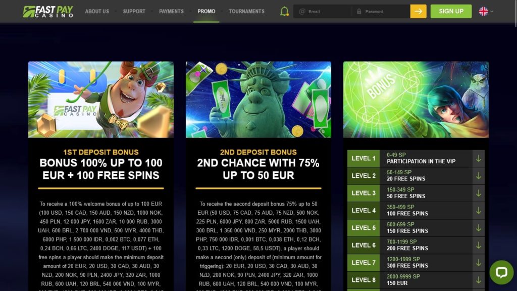 FastPay Casino Promotions.