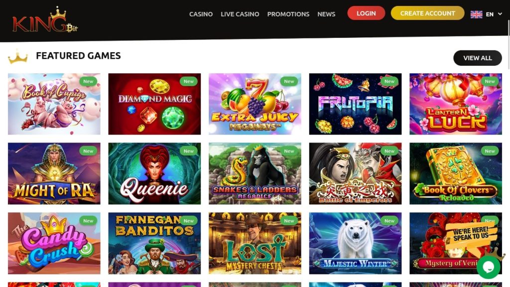 Kingbit casino Games.