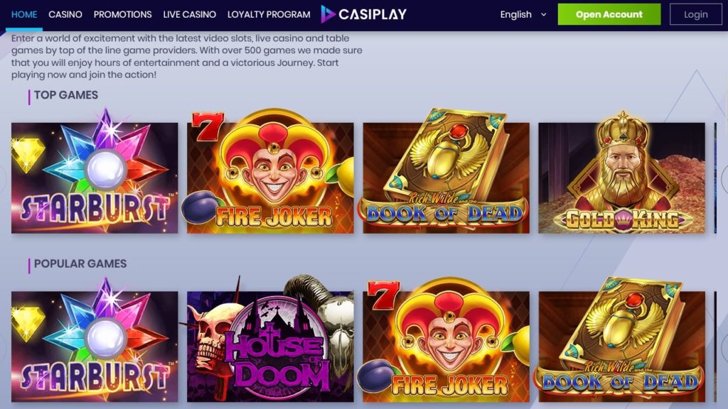 Casiplay Casino Games.