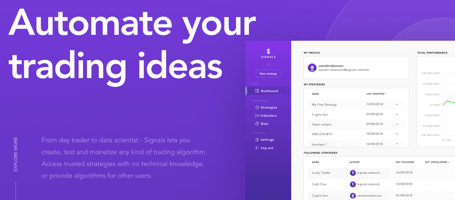 singals crypto trading tool