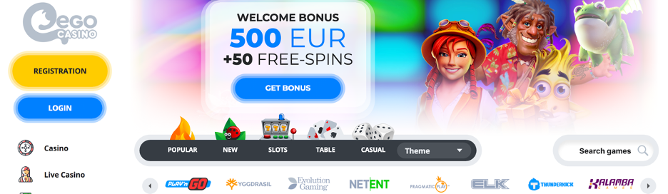 ego casino homepage