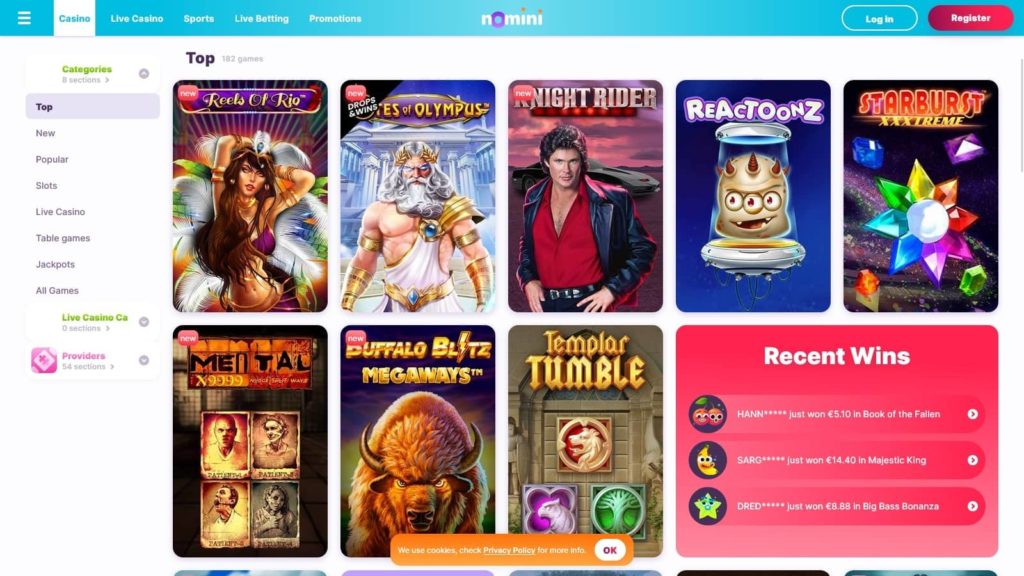 Nomini Casino Games.