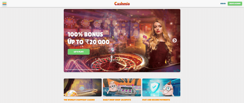 cashmio high roller casino