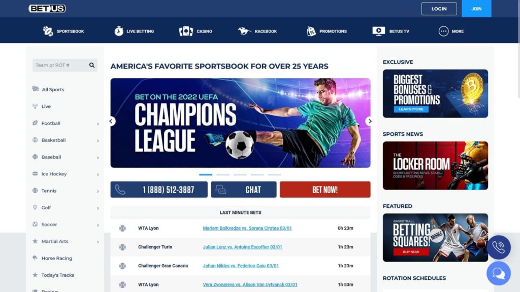 BetUS Sportsbook Review Featuring Games, Crypto & Bonuses