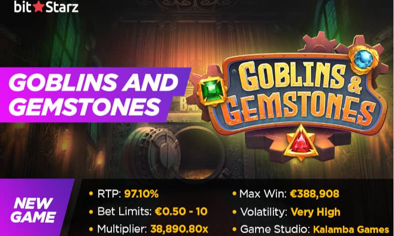 BitStarz Launches New Goblins & Gemstones Slot With Kalamba Games