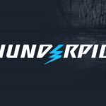 thunderpick casino logo with a esports background