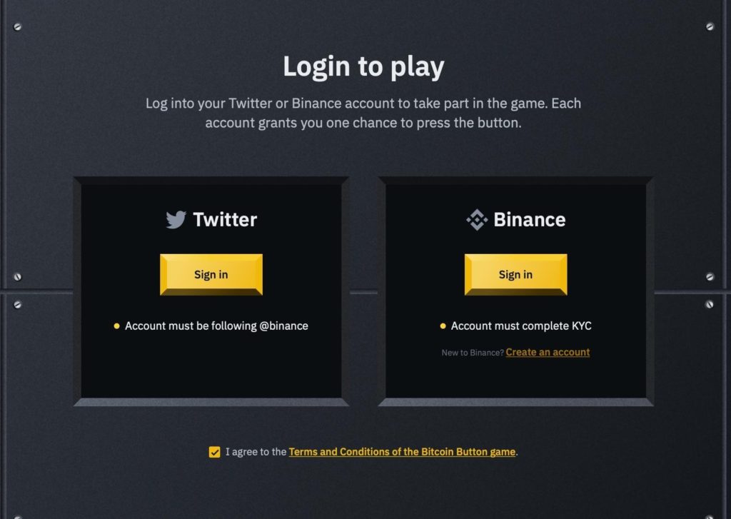Bitcoin Button Game