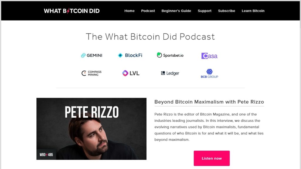 What Bitcoin Did Podcast