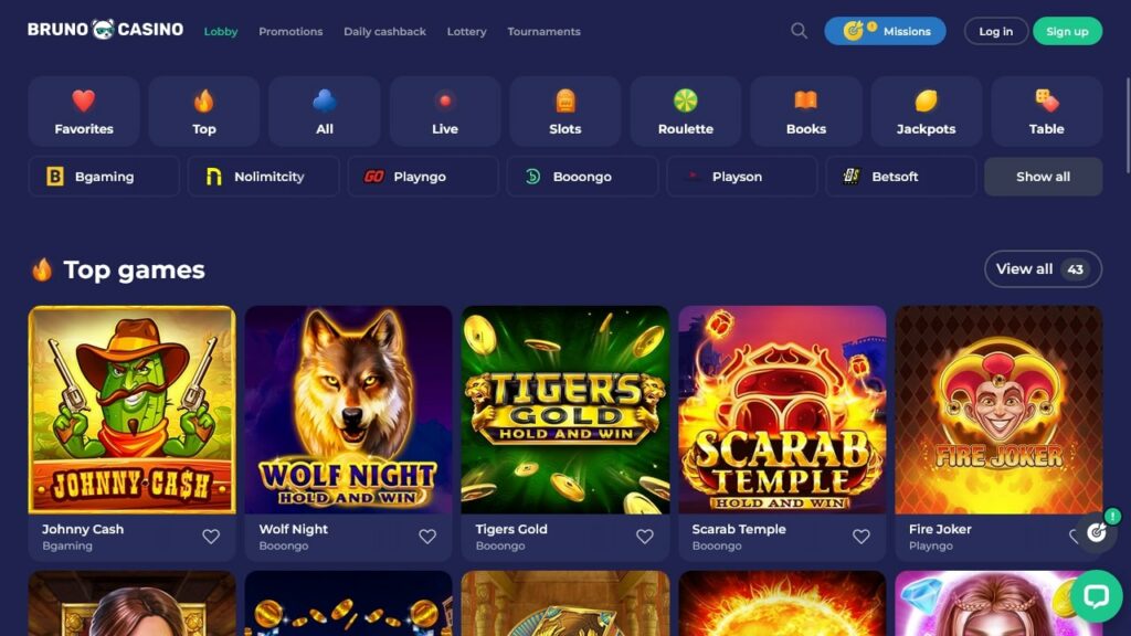 Bruno Casino Games