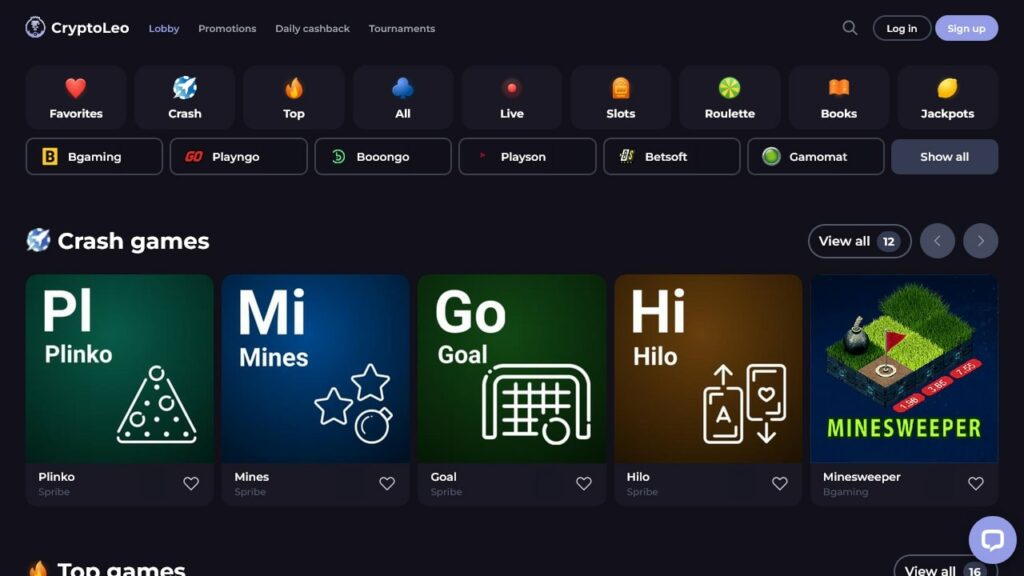 CryptoLeo Casino Games