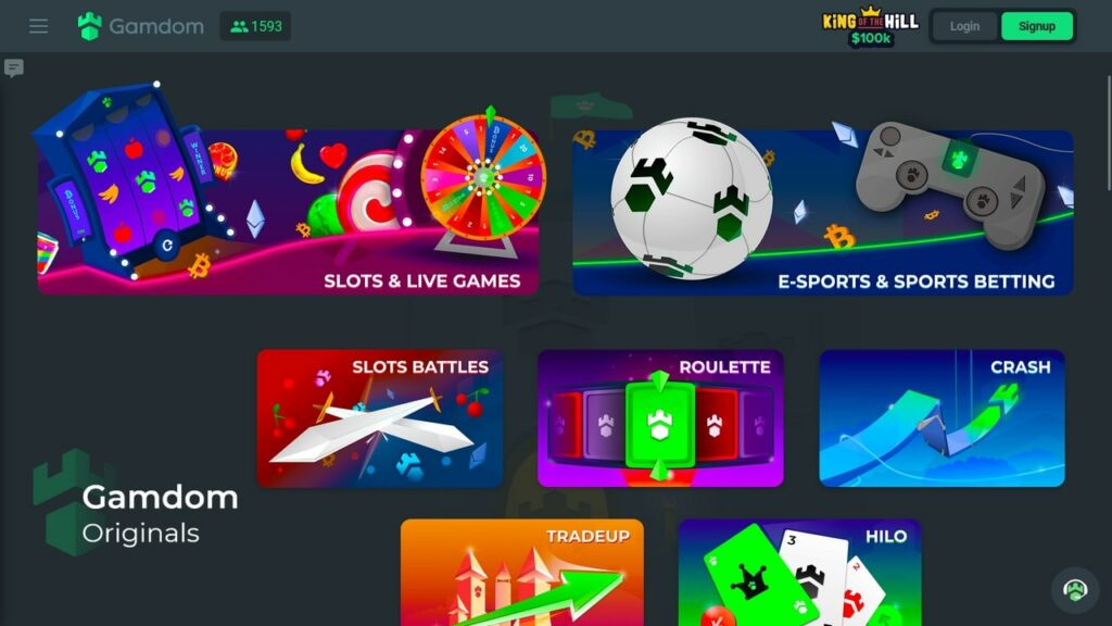 Gamdom Casino Games.