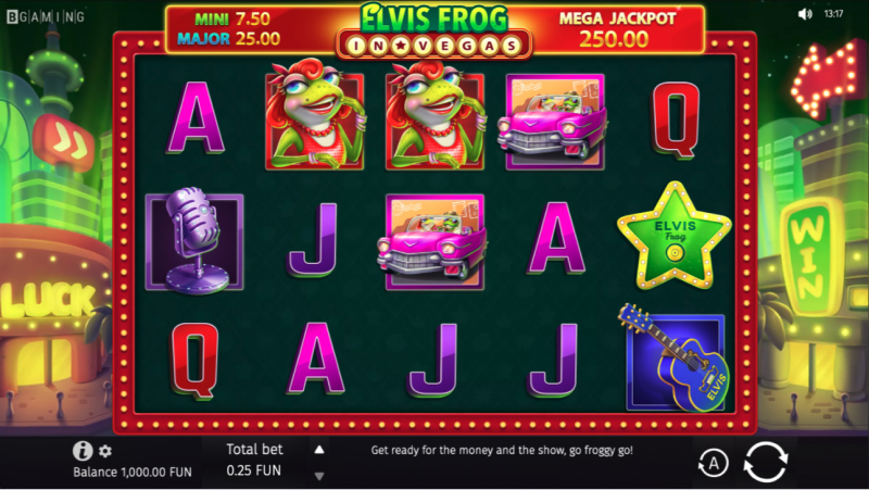 Elvis Frog in Vegas slot at BitStarz