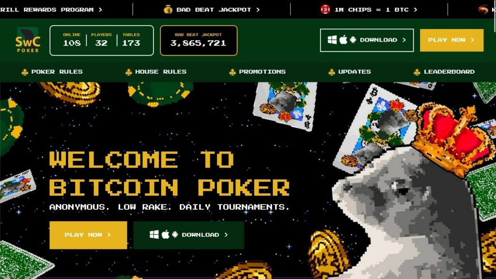 SwC Poker Homepage.