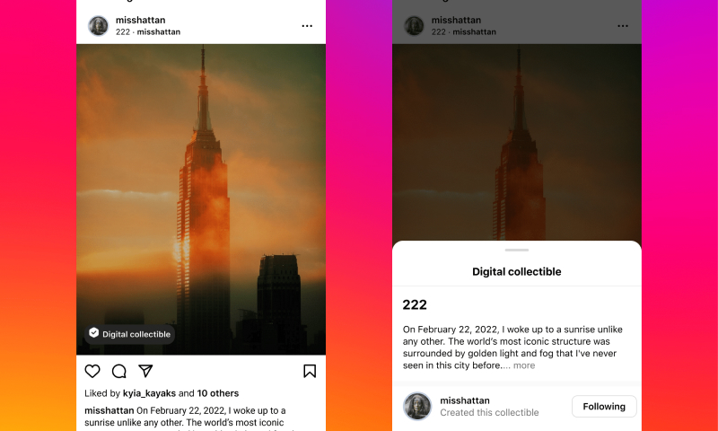 Instagram NFT Support To Launch In 100 Countries