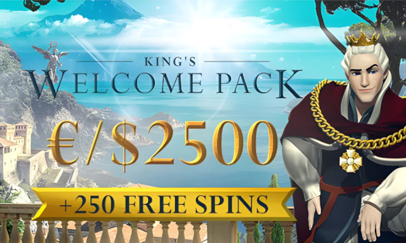 King Billy Fiat Welcome Bonus: 250% up to €/$2500 + 250 Free Spins