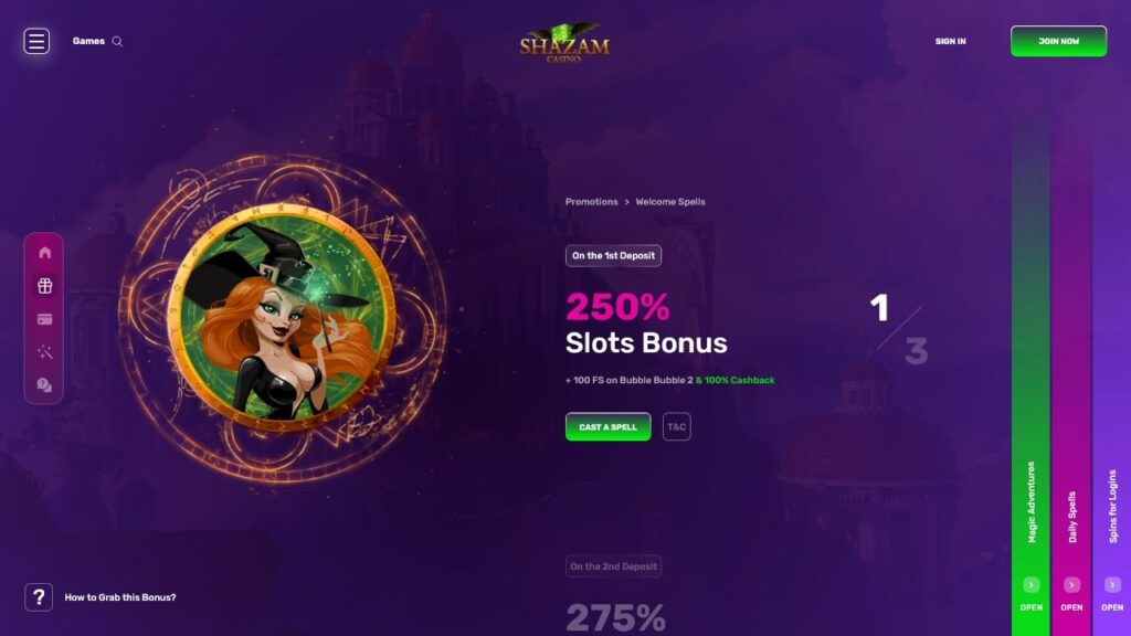Shazam Casino Bonuses & Promotions
