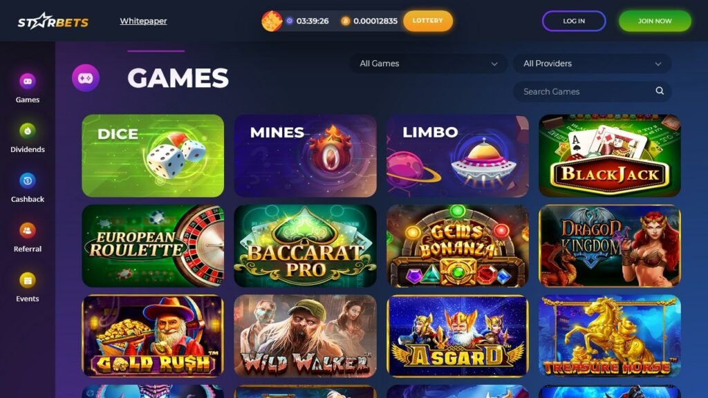 StarBets Casino Games