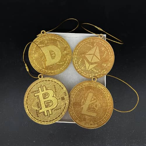 Cryptocurrency Ornament Set
