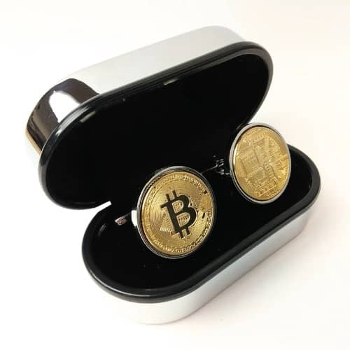 Gold Bitcoin Cufflinks