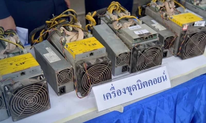 Thailand seizes 3,500 illegal cryptocurrency mining units