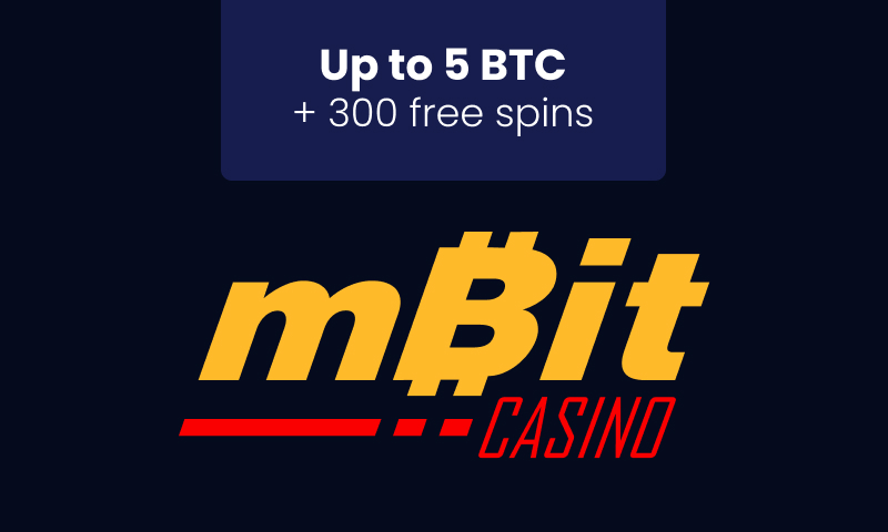 mBit Exclusive Welcome Bonus: Up to 5 BTC + 300 Free Spins