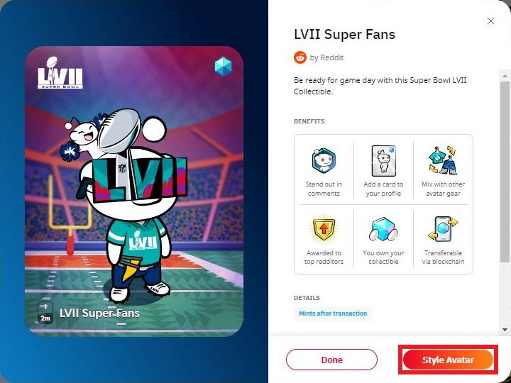 Reddit and NFL Drop Super Bowl LVII Collectible Avatars