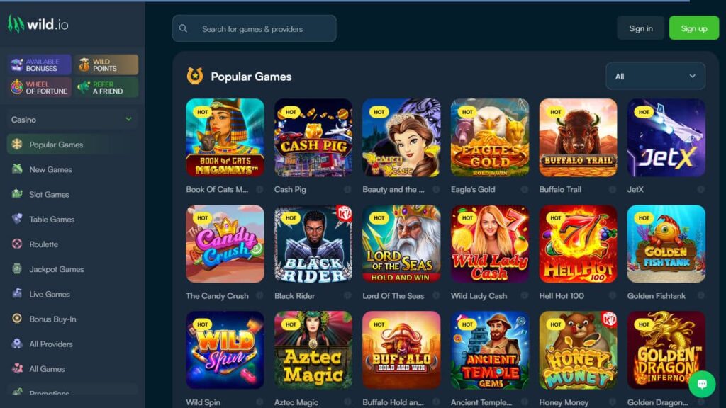 Wild.io Casino Games