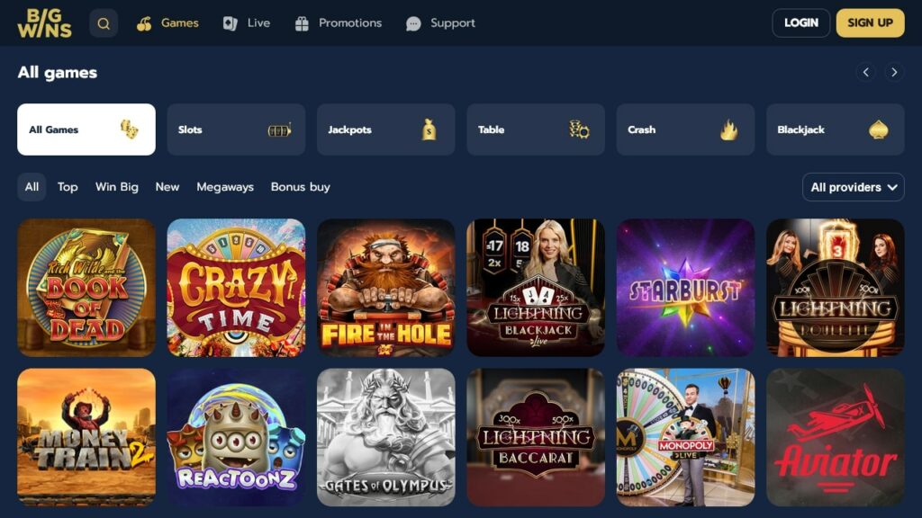 BigWins Casino games