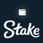 Stake logo with a wallet icon above it
