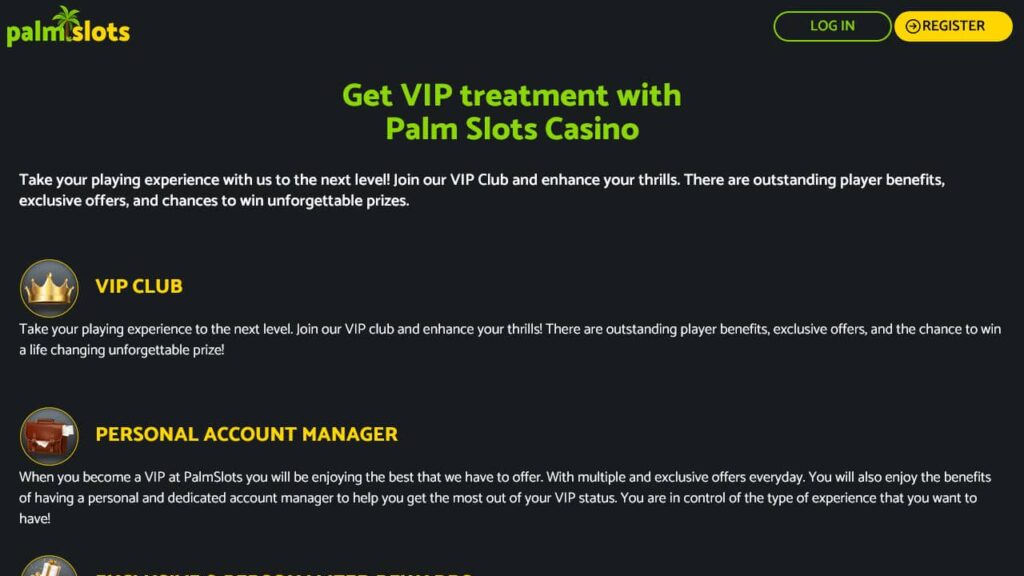 Palmslots Casino vip program