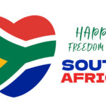 South African flag celebrating Freedom Day