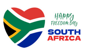South African flag celebrating Freedom Day