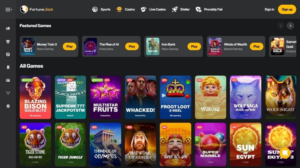 Casino Game Selection