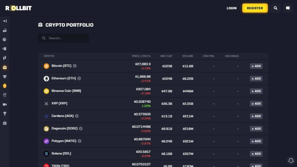 Stake vs Rollbit cryptocurrencies