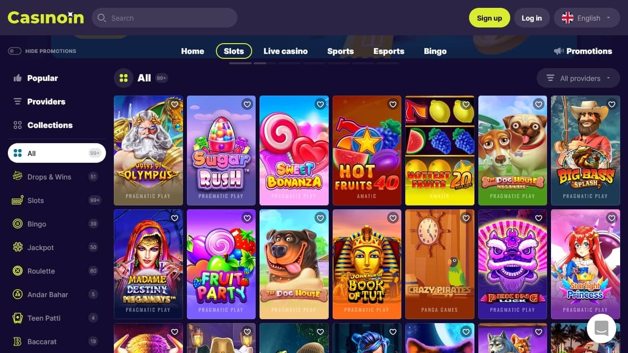 Casinoin Casino games