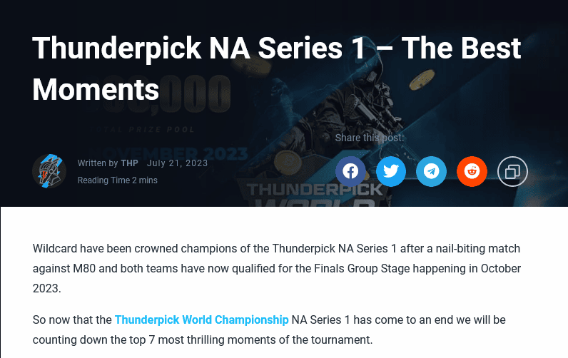 Thunderpick CS:GO Championship 2023: Tudo o que você precisa saber PlatoBlockchain Data Intelligence. Pesquisa vertical. Ai.