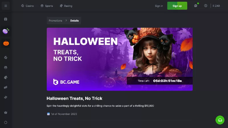 BC.Game Halloween promotion
