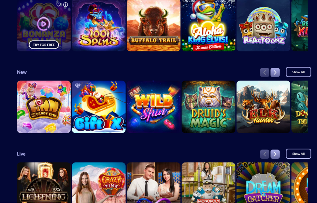 ShinyWilds Casino Games